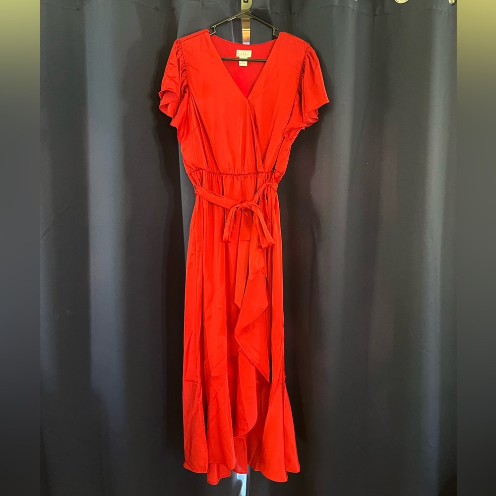 Red Satin Dress
